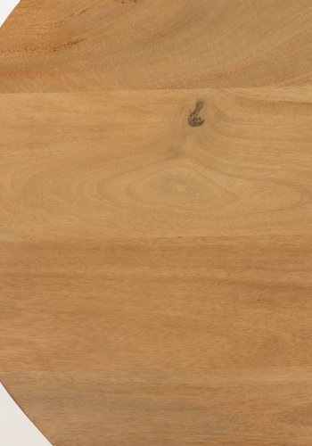 KAVE HOME Leska spisebord, ovalt - heltre mangotre og svart jern (200x110)