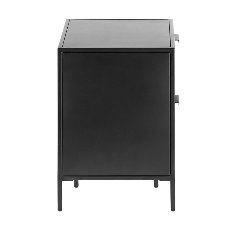 KAVE HOME Shantay nattbord, m. 2 skuffer - svart stl (40x50)