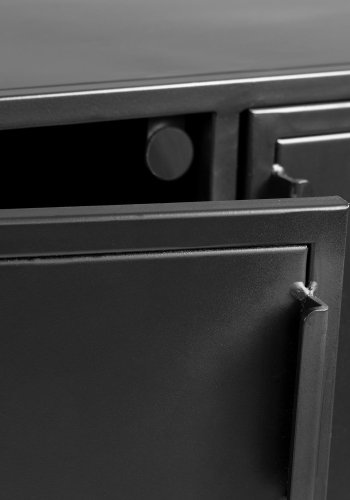 KAVE HOME Shantay skjenk, m. 3 drer og 3 hyller - sort stl (160x72) 