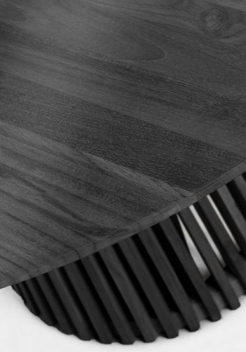 KAVE HOME Jeanette spisebord, rundt - sort mindi wood (120)