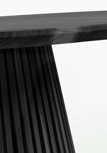 KAVE HOME Jeanette spisebord, rundt - sort mindi wood (120)