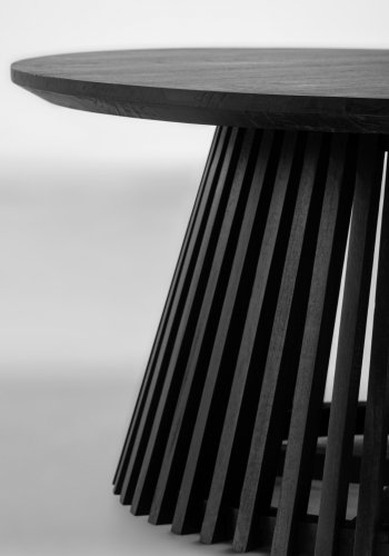 KAVE HOME Jeanette salongbord, rundt - sort mindi wood (80)