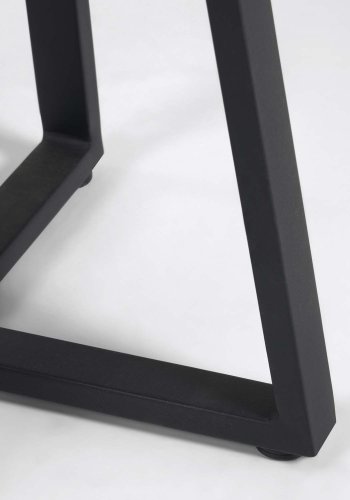 KAVE HOME Tella hagebord - sort terrazzo og stl (75)