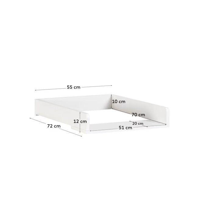 KAVE HOME Nunila stellebord - hvit MDF (72x55)