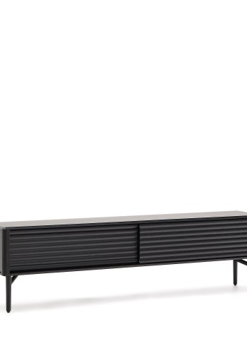 KAVE HOME Lenon TV-skap, 2 drer i heltre og svart eikefiner 200x57 cm FSC Mix Credit
