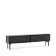 KAVE HOME Lenon TV-skap, 2 drer i heltre og svart eikefiner 200x57 cm FSC Mix Credit