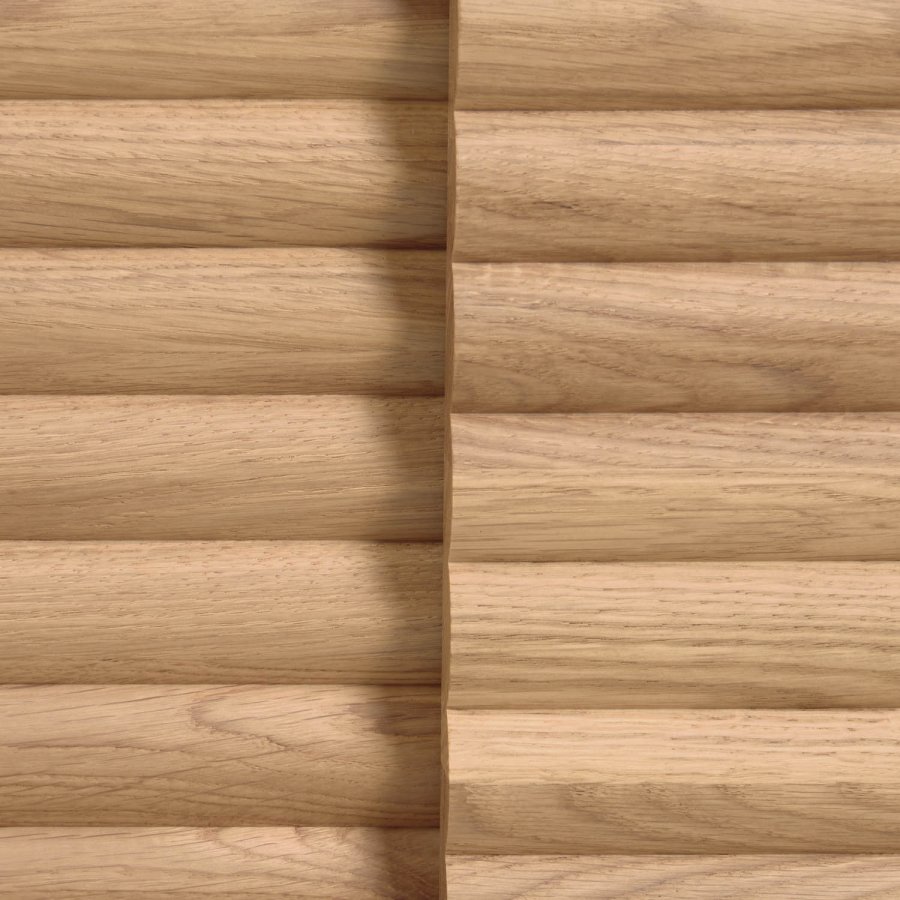 KAVE HOME Lenon TV-bord m. 2 skyvedrer - naturlig eik og eikefiner (200x35)