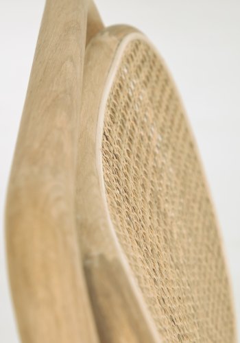 KAVE HOME Doriane lenestol - naturlig rotting, stoff og eik