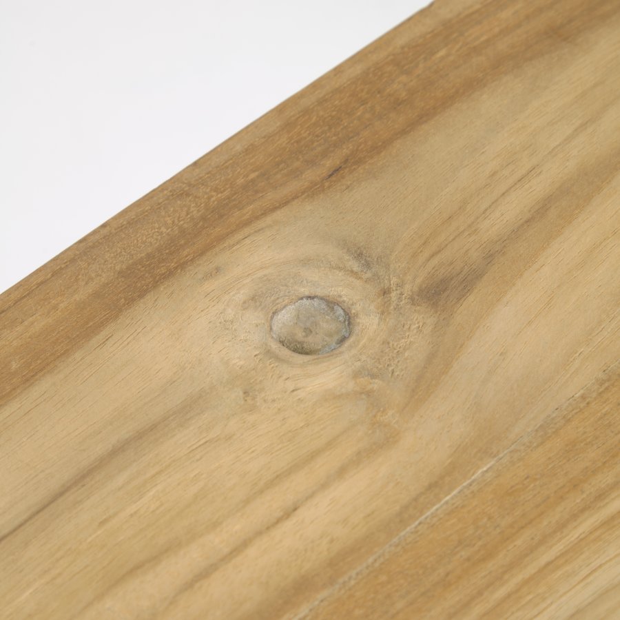 KAVE HOME Safara benk, med hylle naturlig resirkulert teak (150x32)