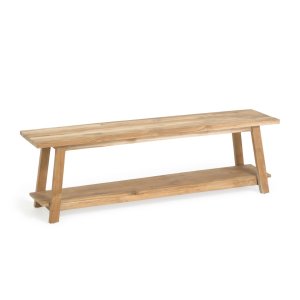 KAVE HOME Safara bnk, m. hylde natur genanvendt teak (150x32)