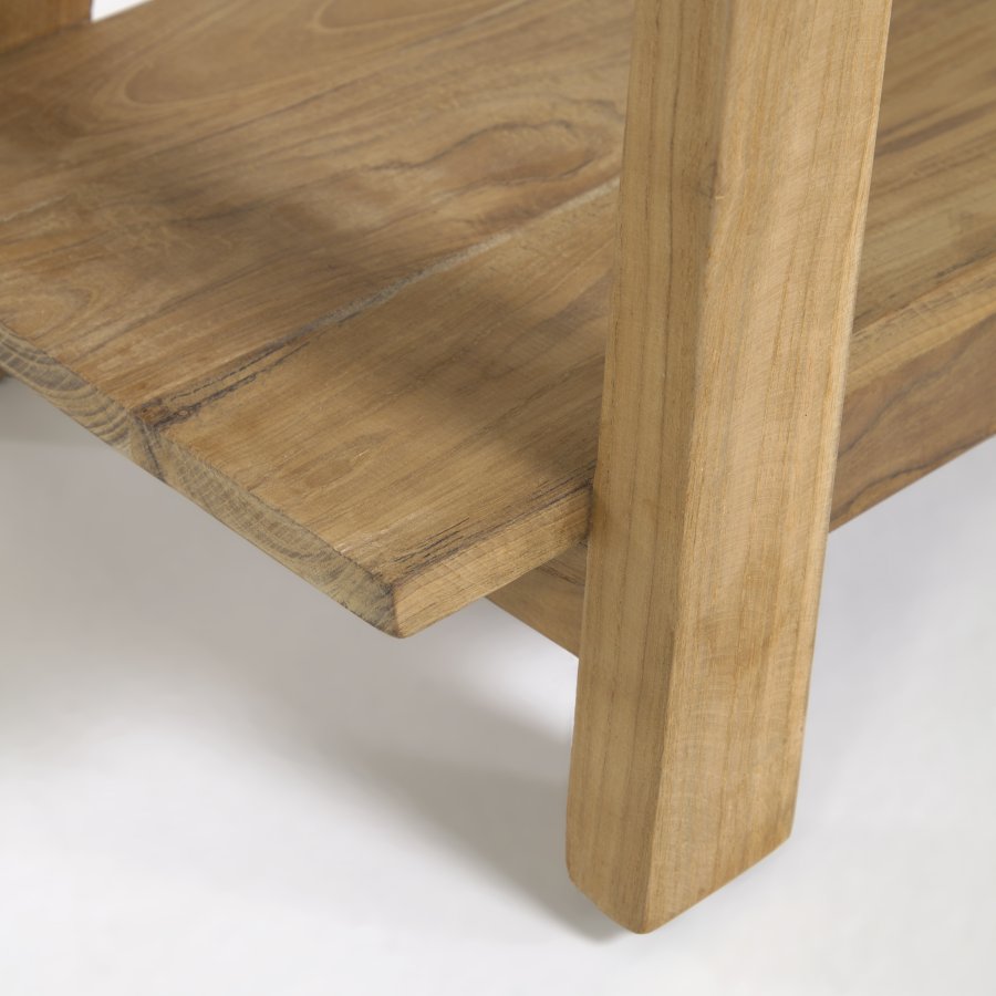 KAVE HOME Safara solid resirkulert teak fotskammel 50 x 32 cm