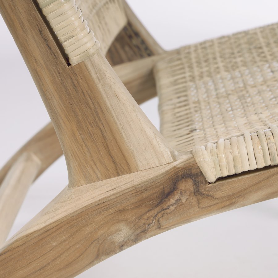 KAVE HOME Beida lenestol lenestol - naturlig rotting og teak