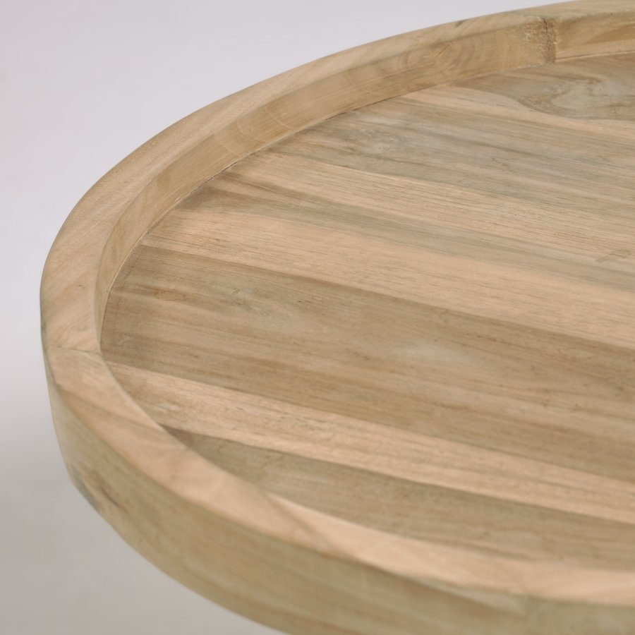 KAVE HOME Glenda rundt salongbord i solid teak,  55 cm
