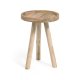 KAVE HOME Glenda rundt sidebord i solid teak,  35 cm