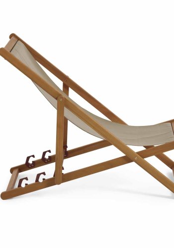 KAVE HOME Adredna solstol, hopf&auml;llbar - massivt akaciatr&auml; och gr&ouml;nt tyg