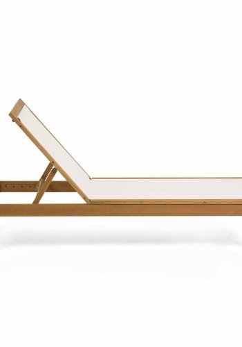 KAVE HOME Caterin fluktstol - solid eukalyptustre og beige nettingstoff