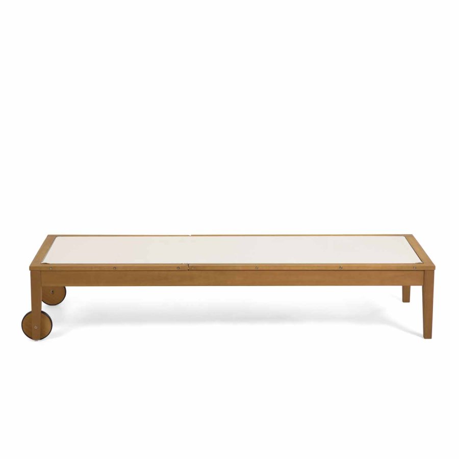 KAVE HOME Caterin fluktstol - solid eukalyptustre og beige nettingstoff