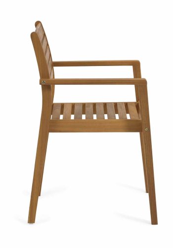 KAVE HOME Hanzel hagestol, med armlener - naturlig akasietre