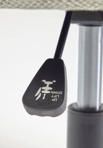 KAVE HOME Madina kontorstol, med armlener - lys gr stoff og polypropylen