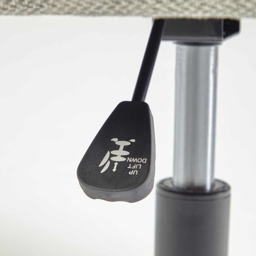 KAVE HOME Madina kontorstol, med armlener - lys gr stoff og polypropylen