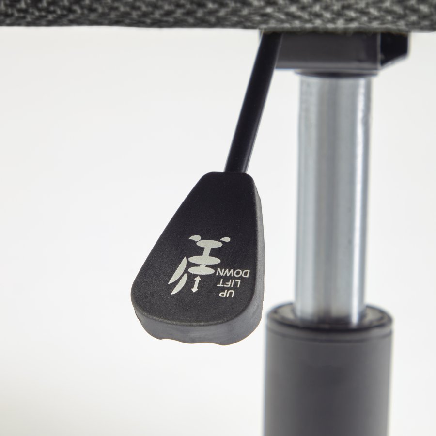 KAVE HOME Madina kontorstol, med armlener - lys gr stoff og polypropylen