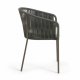 KAVE HOME Yanet hagestol, med armlener - grnn snor og stl