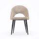 KAVE HOME Mael spisebordstol - beige stoff og sort stl