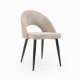 KAVE HOME Mael spisebordstol - beige stoff og sort stl