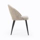 KAVE HOME Mael spisebordstol - beige stoff og sort stl