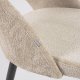 KAVE HOME Mael spisebordstol - beige stoff og sort stl