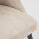 KAVE HOME Mael spisebordstol - beige stoff og sort stl