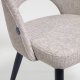 KAVE HOME Mael spisebordstol - beige stoff og sort stl