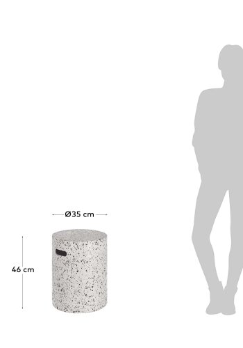 KAVE HOME Jenell hagebord - hvit terrazzo (35)