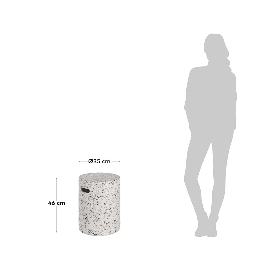 KAVE HOME Jenell hagebord - hvit terrazzo (35)