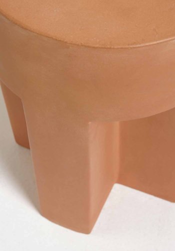 KAVE HOME Vilena sidebord, rundt - naturlig terrakotta ( 33)