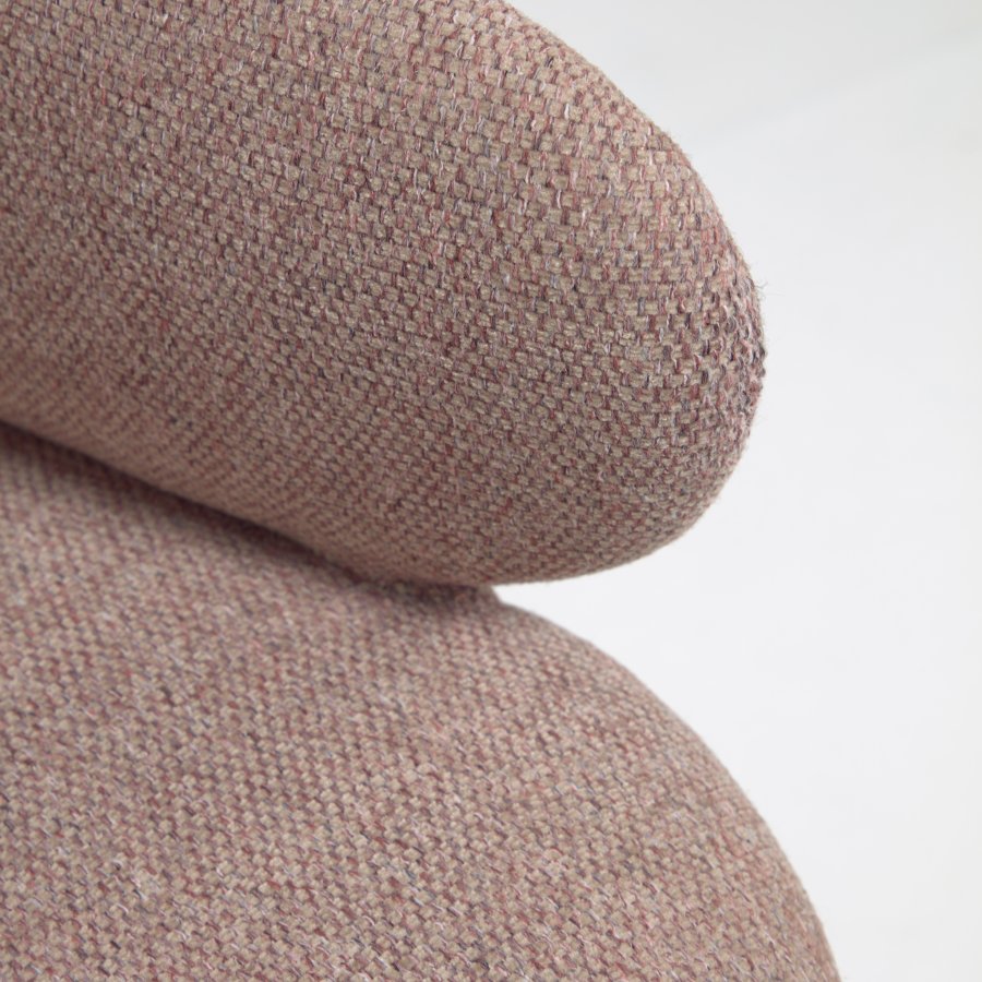 KAVE HOME Einara kontorstol, med armlener - rosa stoff og polypropylen