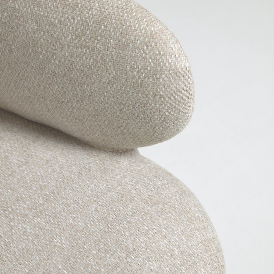 KAVE HOME Einara kontorstol, med armlener - lys gr stoff og polypropylen