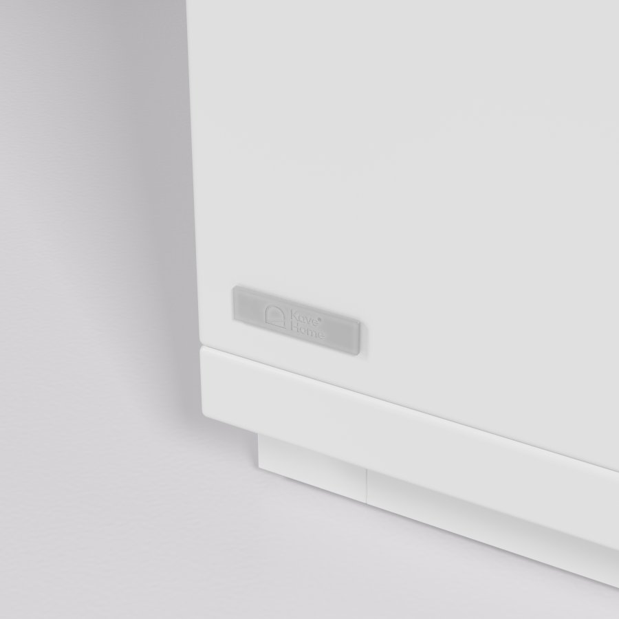 KAVE HOME Abilen TV-stativ i eikefiner med 1 dr og 2 skuffer i hvit lakk, 150 x 44 cm FSC 