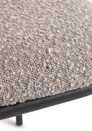 KAVE HOME Ciselia spisestuestol - lysegr stoff og sort stl