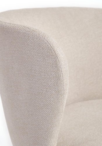 KAVE HOME Ciselia spisestuestol - beige chenillestoff og sort stl