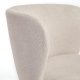 KAVE HOME Ciselia spisestuestol - beige chenillestoff og sort stl