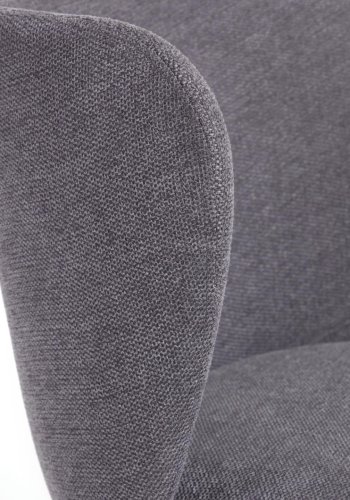 KAVE HOME Ciselia spisestuestol - mrkegr chenillestoff og sort stl