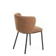 KAVE HOME Ciselia spisebordsstol - terrakotta chenille stof og sort st�l