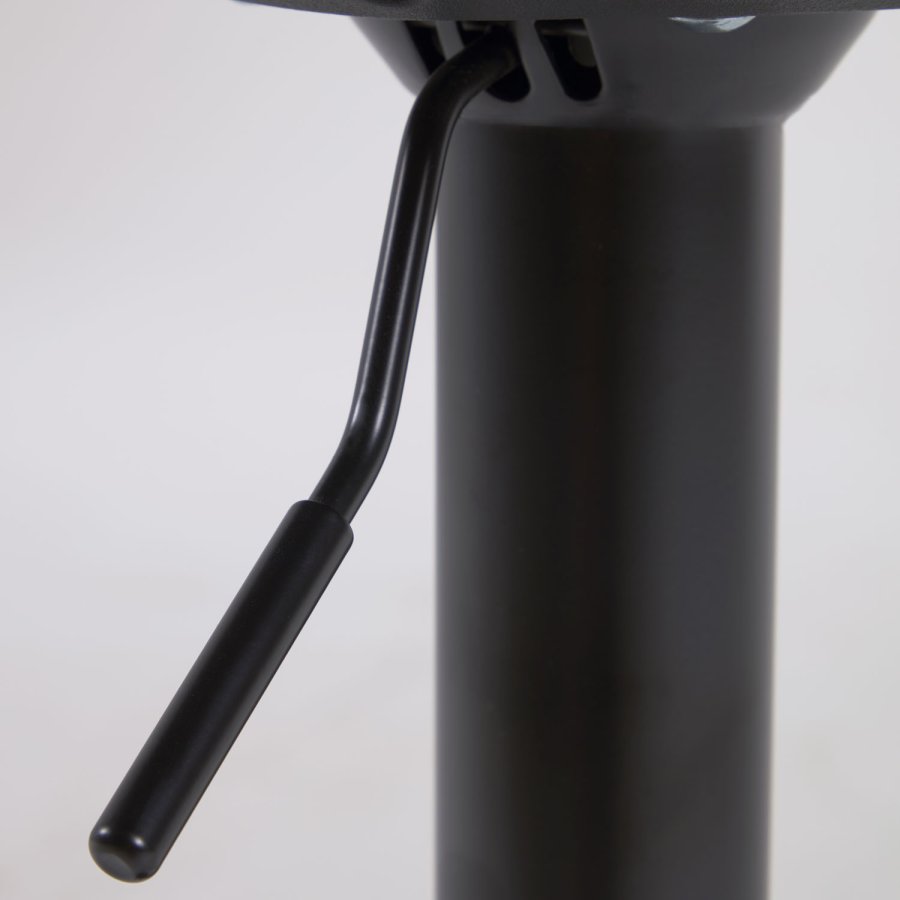 KAVE HOME Orlando-T barkrakk, m. ryggsttte og fotsttte - svart polypropylen/kunstskinn/stl