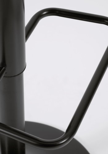 KAVE HOME Orlando-T barkrakk, m. ryggsttte og fotsttte - svart polypropylen/kunstskinn/stl