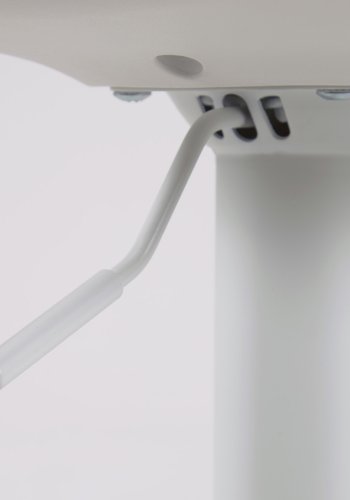 KAVE HOME Orlando-T barkrakk, m. ryggsttte og fotsttte - hvit polypropylen/kunstskinn/stl