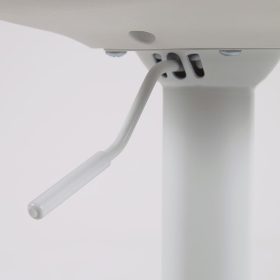 KAVE HOME Orlando-T barkrakk, m. ryggsttte og fotsttte - hvit polypropylen/kunstskinn/stl