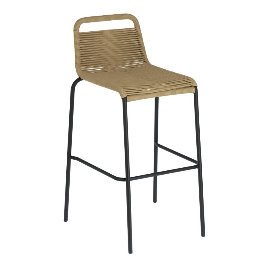 KAVE HOME Beige Glenville barkrakk for hagen, med ryggsttte og fotsttte - stl (100cm)