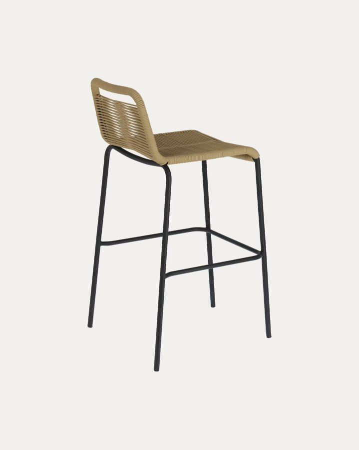 KAVE HOME Beige Glenville barkrakk for hagen, med ryggsttte og fotsttte - stl (100cm)