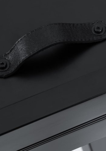 KAVE HOME Vashti spisebord, med butterfly bordplate - klart glass og sort stl (120)